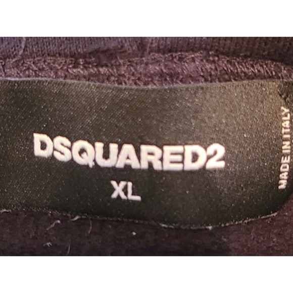 Dsquared2 Adult (XL) Black Cool Fit Miami Graphic Logo Pullover Hoodie - Picture 7 of 9